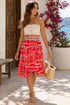Amore Midi Skirt – Red Scribble