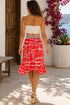 Amore Midi Skirt – Red Scribble