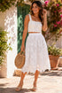 Camellia Eyelet Midi Skirt