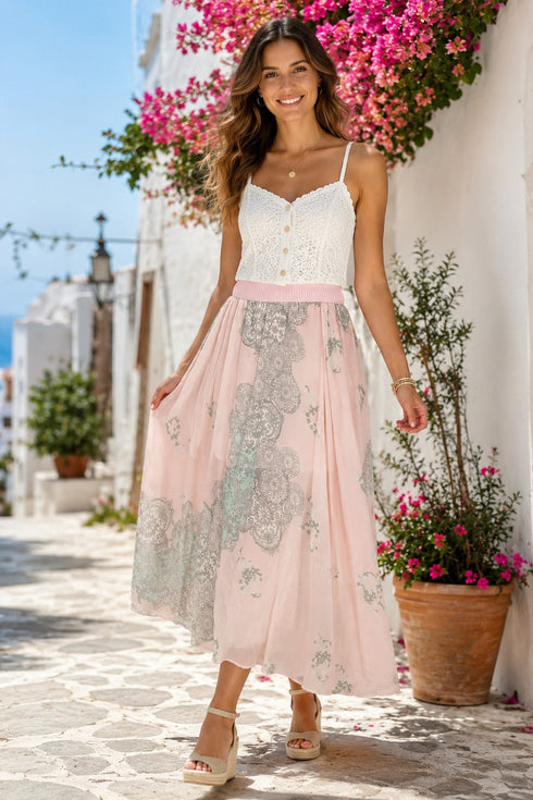 Mena Skirt - Pink Chiffon