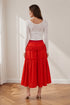 Tassel Midi Skirt - Tangerine