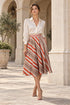 Heartline Stripe Midi Skirt