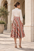 Heartline Stripe Midi Skirt