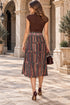 Marigold Stripe Midi Skirt