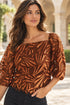 Shine Lace Blouse – Copper Metallic