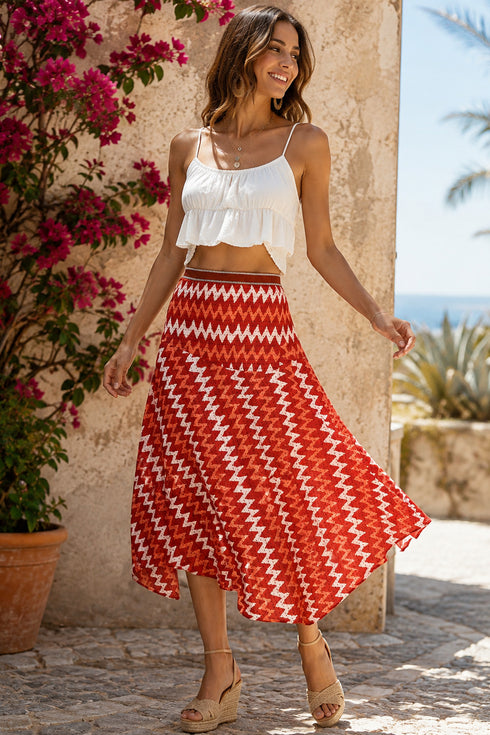 Sienna Skirt – Sunset Zigzag