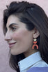 Arched Orange Earrings