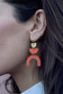 Arched Orange Earrings