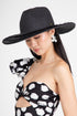 Black Fringe Straw Hat