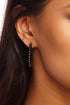 Black Macrame Loop Earrings