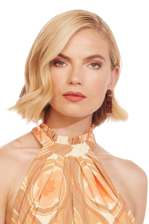 Cocoa Retro Resin Earrings