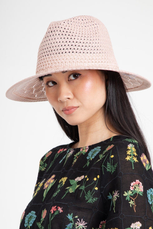 Cream Crochet Sun Hat