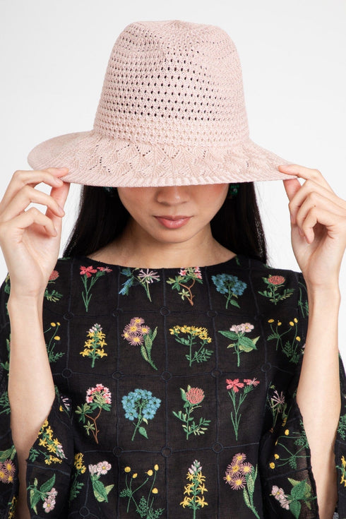 Cream Crochet Sun Hat
