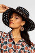 Cross Stitch Multi Colored Straw Hat