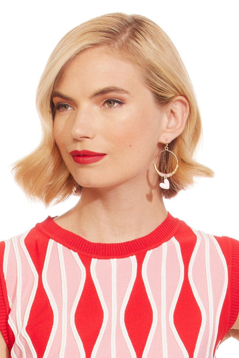 Hearts on a Hoop Earrings