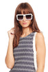 Large Frame White Sunglasses