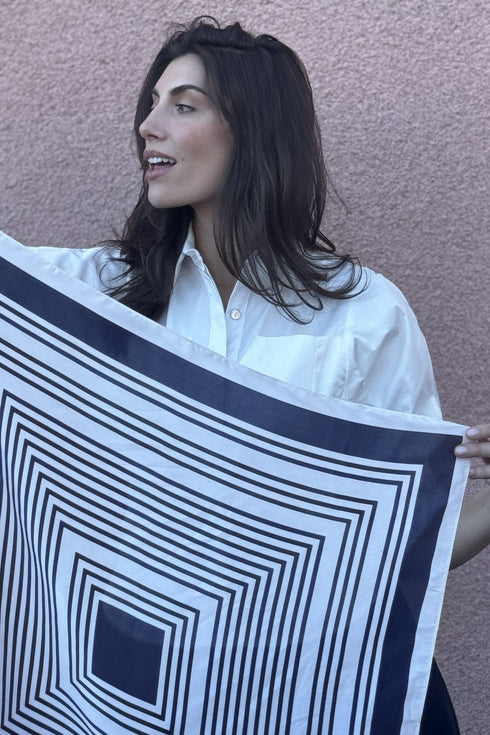 Large Navy Scarf