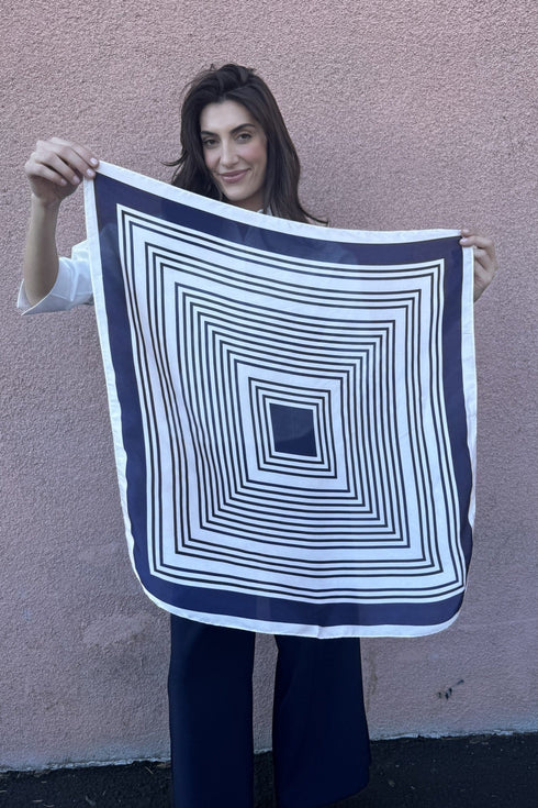 Large Navy Scarf