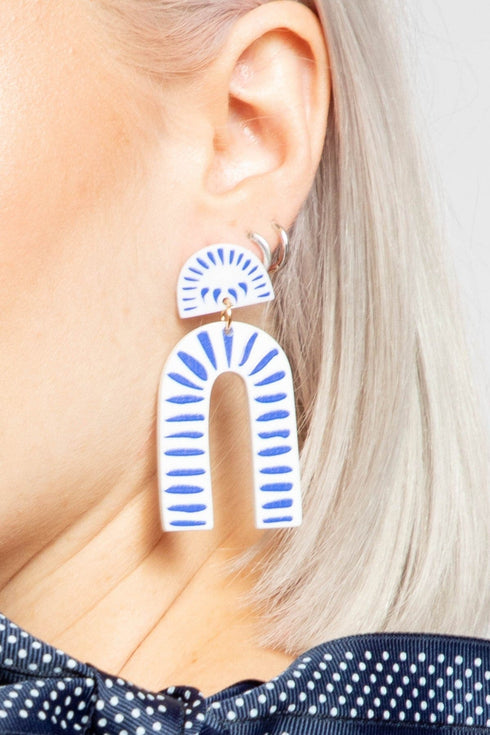 Matisse Blue Arch Earring