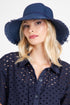 Navy Fringe Straw Hat