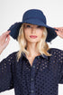 Navy Fringe Straw Hat
