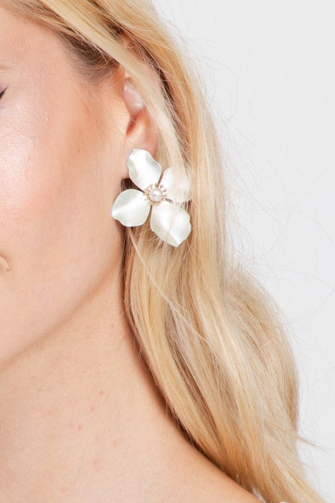 Silver Flower Earring