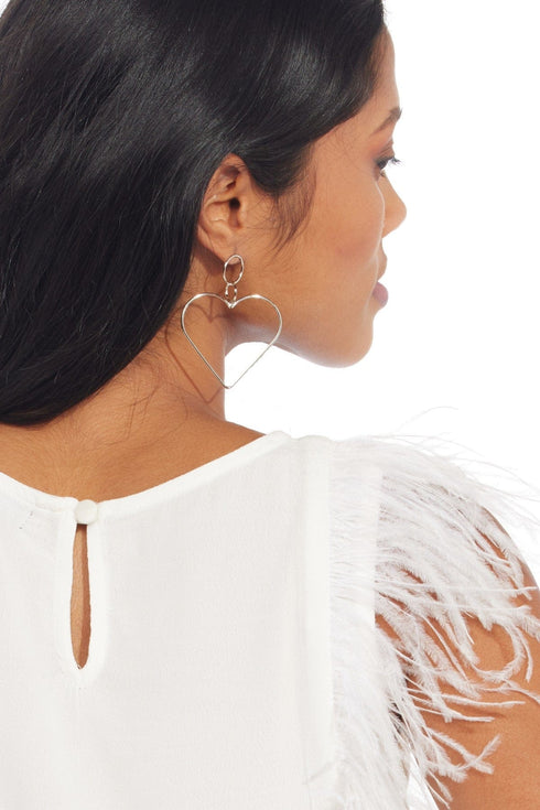 Silver Heart Earring