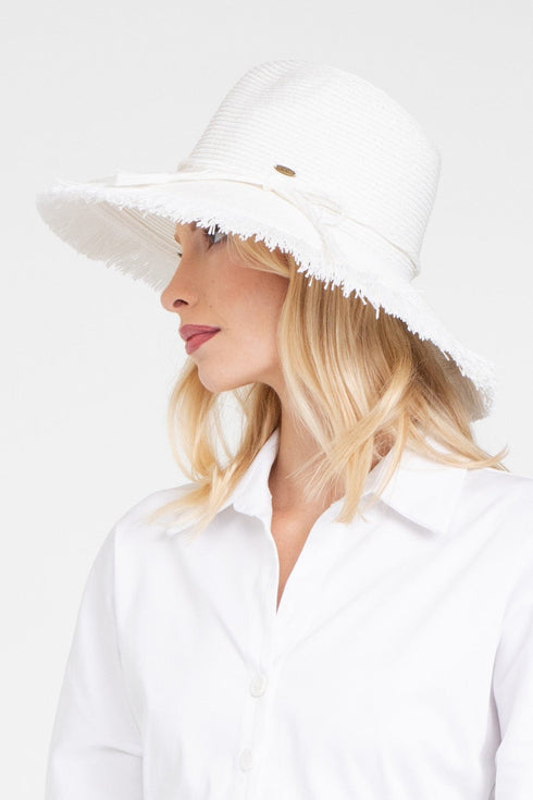 White Audrey Straw Hat
