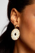 White Thread Sun Dial Earring
