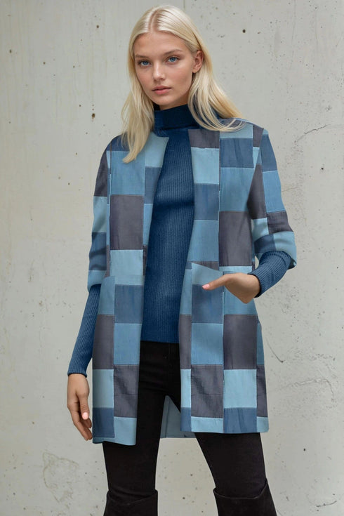 Car Coat - Denim Patchwork