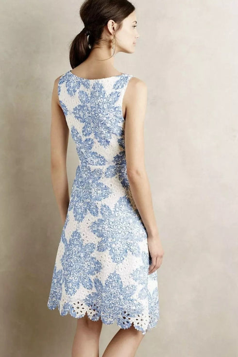 Blue Lace Mini Dress