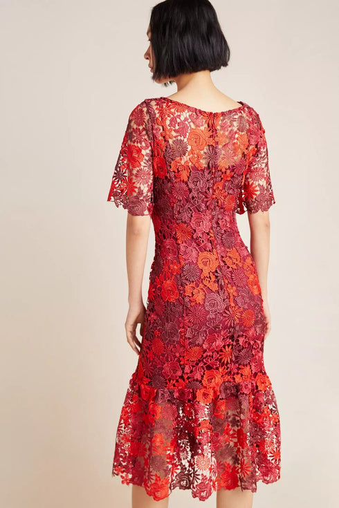 Brigitte Embroidered Midi Dress