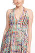 Celina Halter Dress - Teal Plaid
