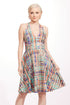 Celina Halter Dress - Teal Plaid