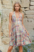 Celina Halter Dress - Teal Plaid