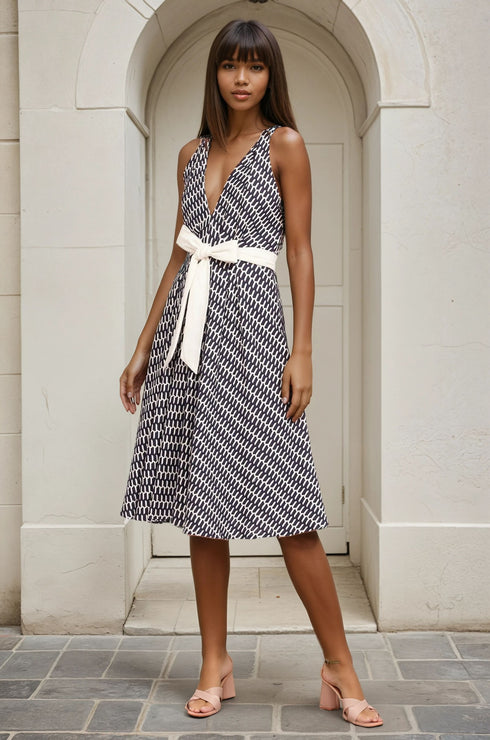 Charlize Midi Dress - Canal Blue