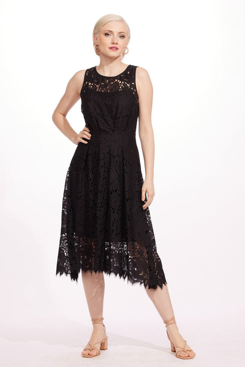 Elsa Dress - Black Margo Lace