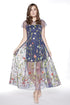 Erika Dress - Navy Floral