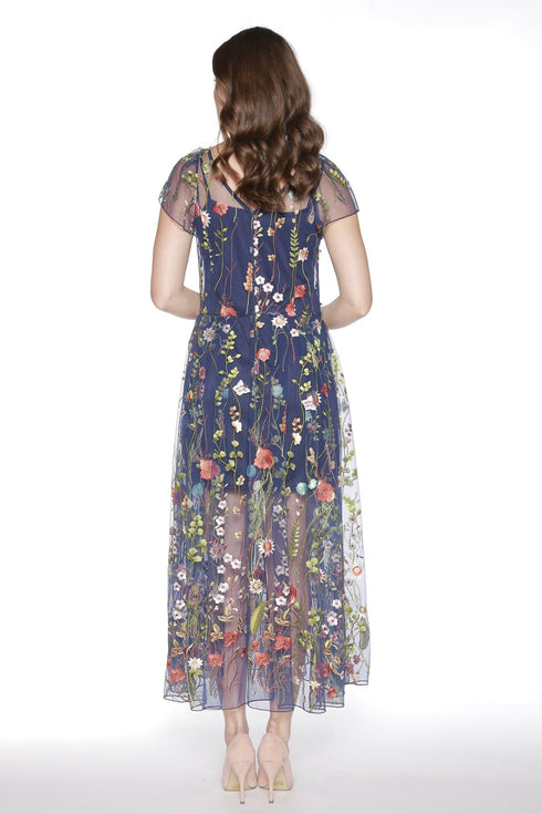 Erika Dress - Navy Floral