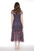 Erika Dress - Red and Navy Petal