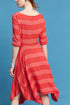 Ezra Dress - Red Stripe Linen