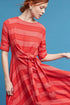 Ezra Dress - Red Stripe Linen