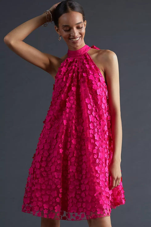 Halter Swing Mini Dress - Orchid Petal