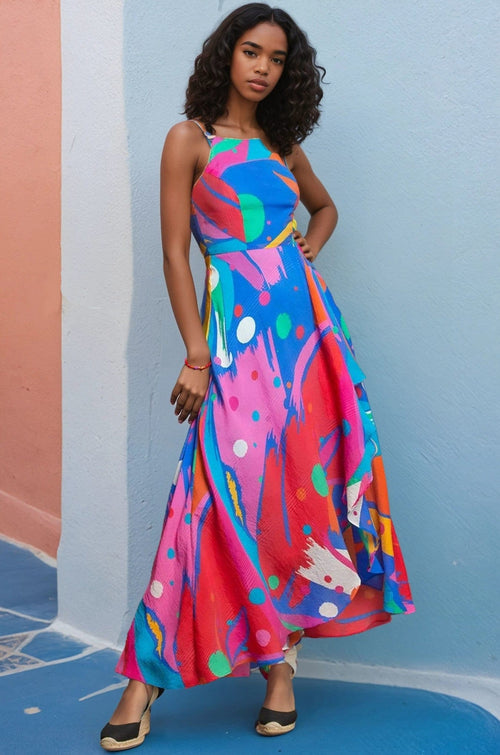 Eva Franco Dress Jenine Maxi Dress - Miami Vibes