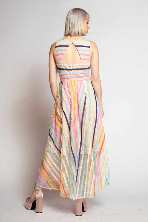 Jennie Dress - Rainbow Stripe
