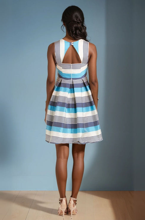Mandy Dress - Blue Stripe