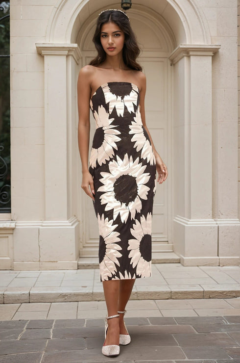 Marion Dress - Silver Bloom