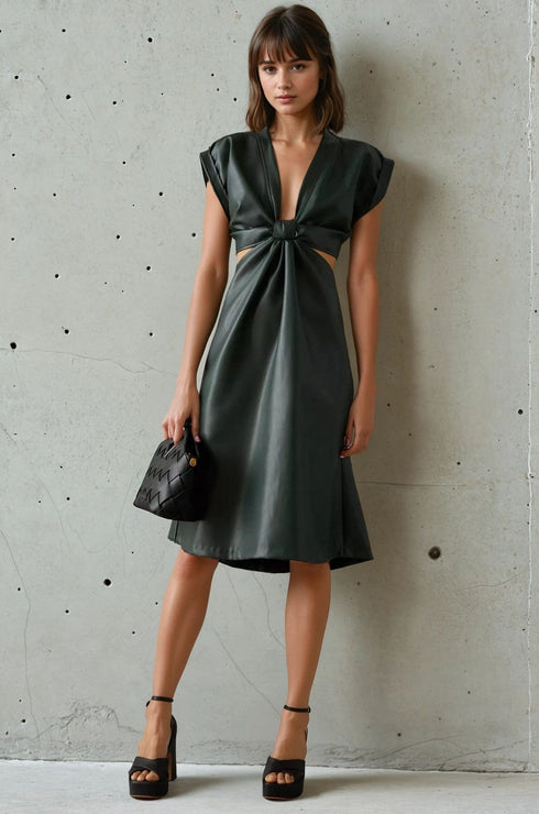 Mini Dress - Faux Leather