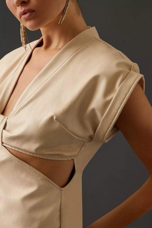 Mini Dress - Faux Leather