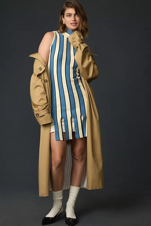 Mock-Neck Sleeveless Mini Dress